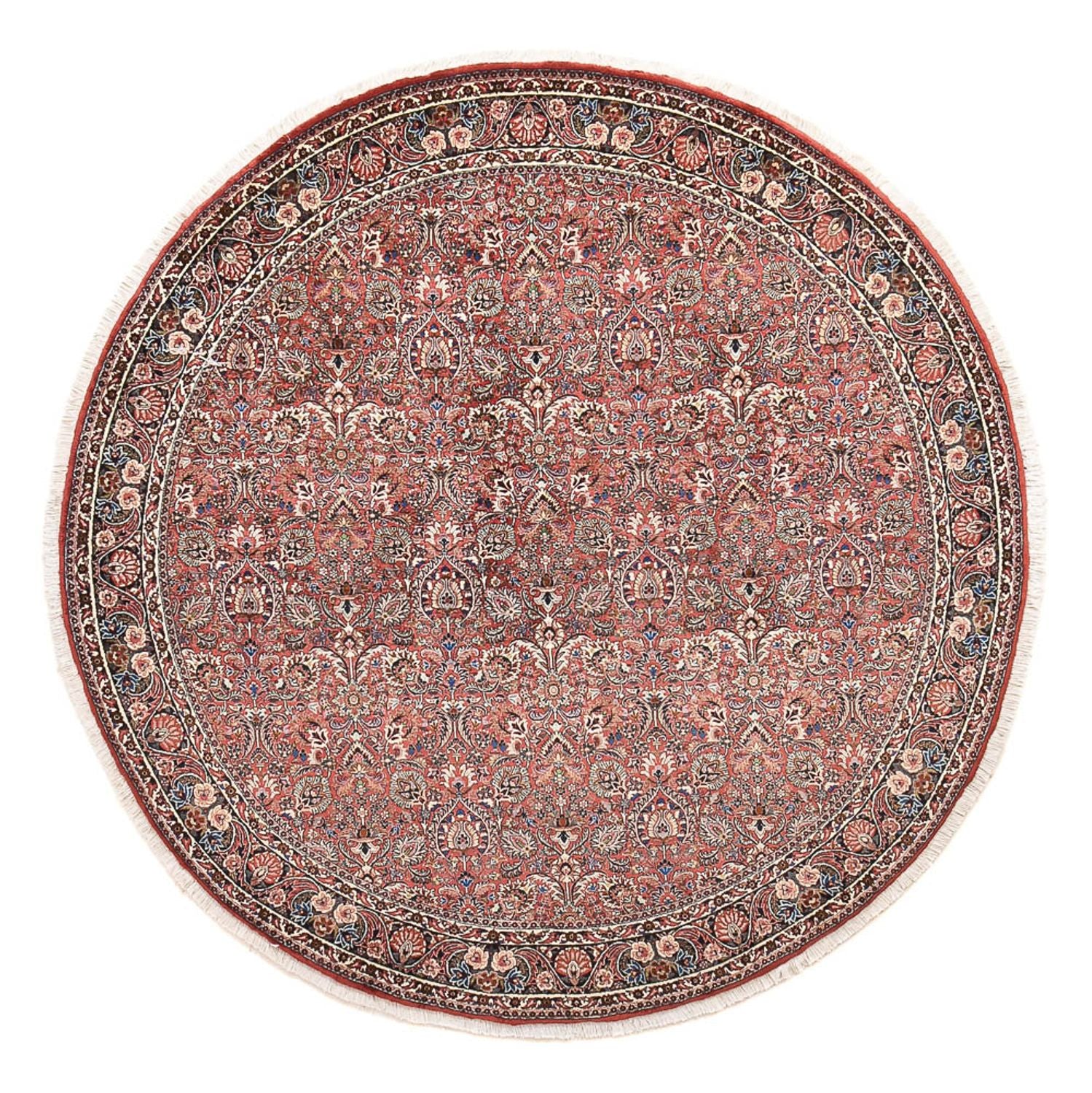 Persisk tæppe - Bijar rundt  - 250 x 250 cm - rust