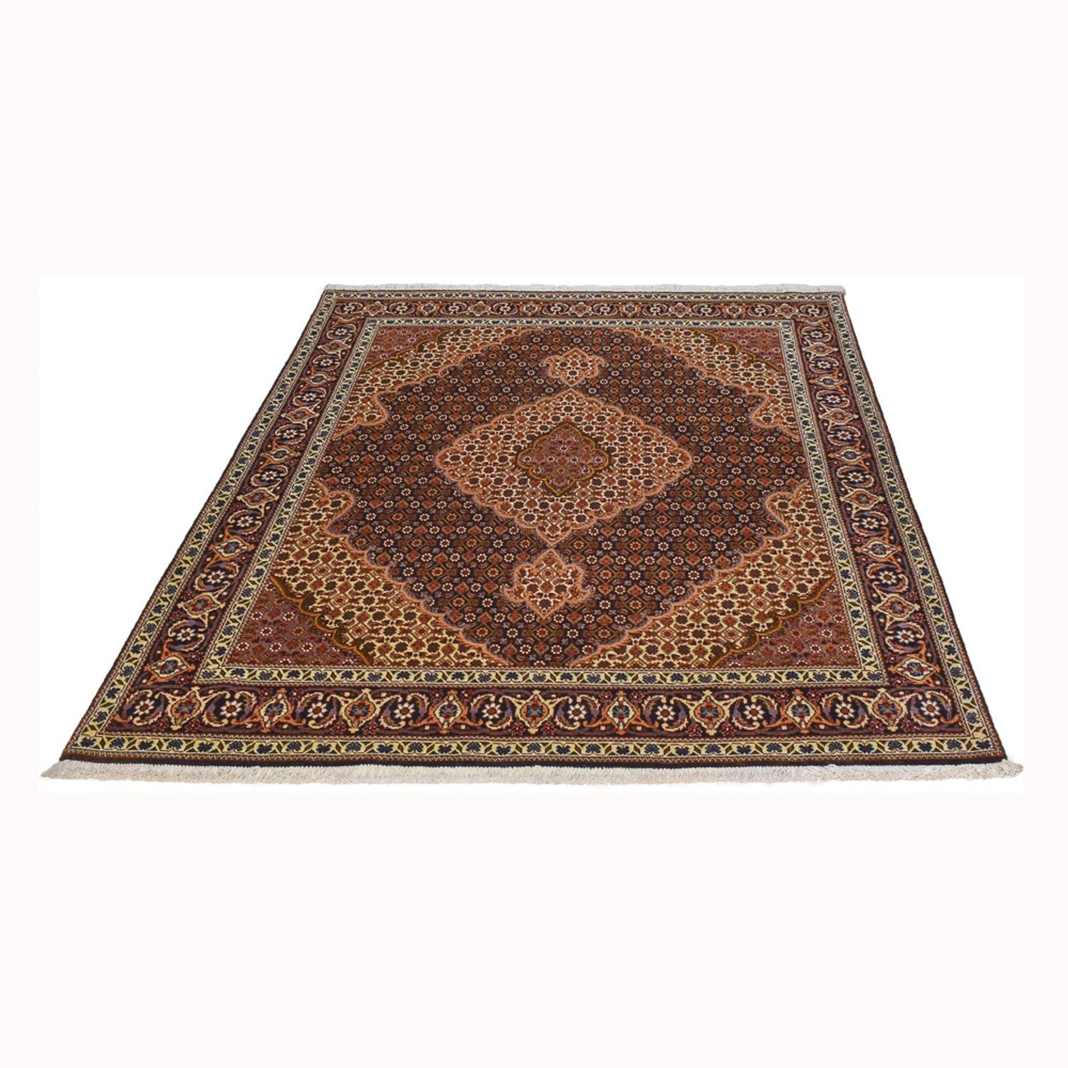 Persisk tæppe - Tabriz - Royal - 202 x 152 cm - brun