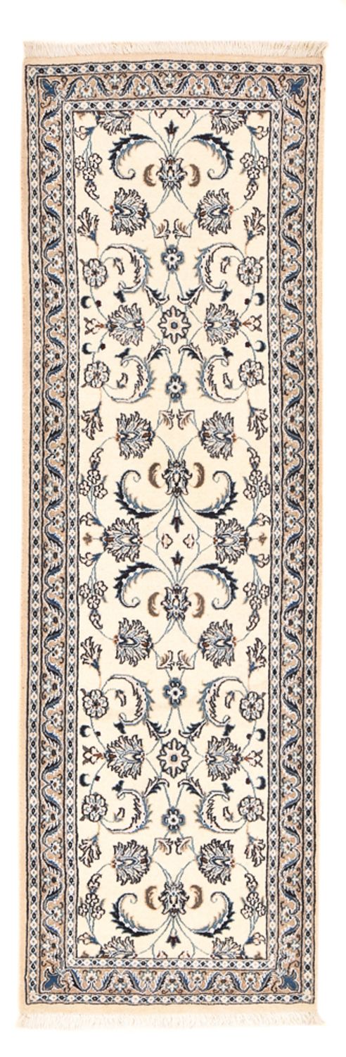 Løber Persisk tæppe - Nain - Royal - 196 x 61 cm - creme