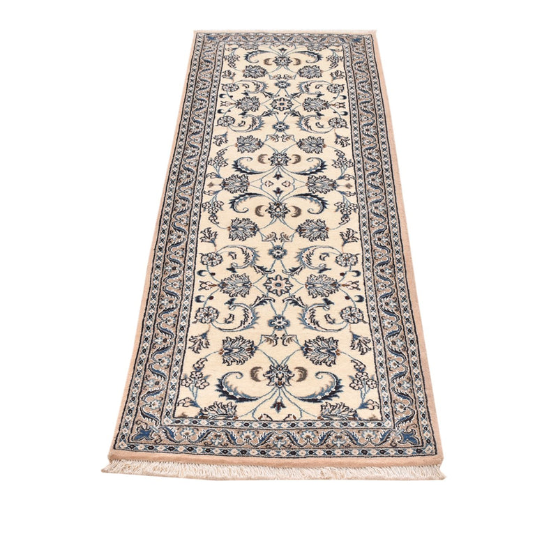 Løber Persisk tæppe - Nain - Royal - 196 x 61 cm - creme