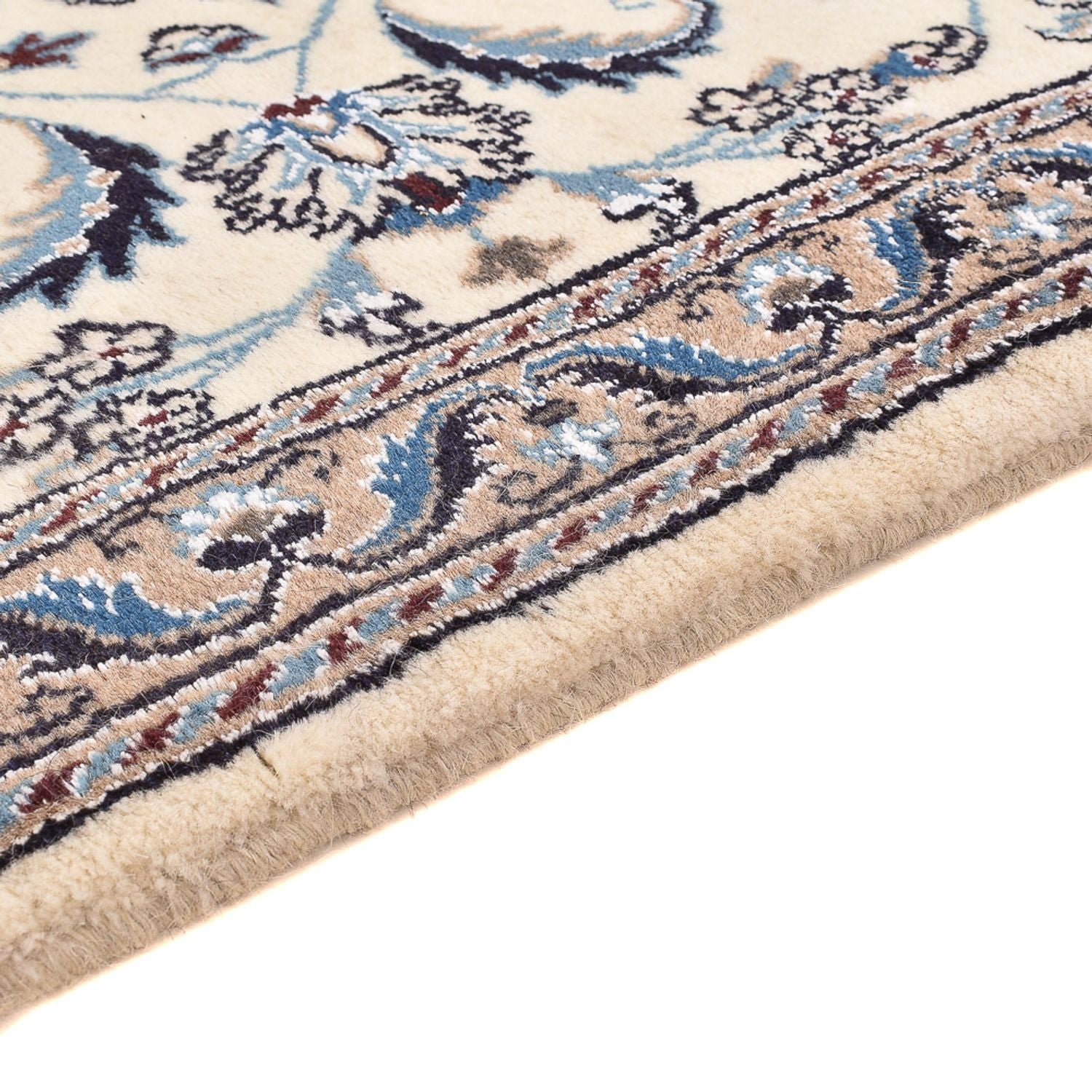 Løber Persisk tæppe - Nain - Royal - 195 x 58 cm - creme