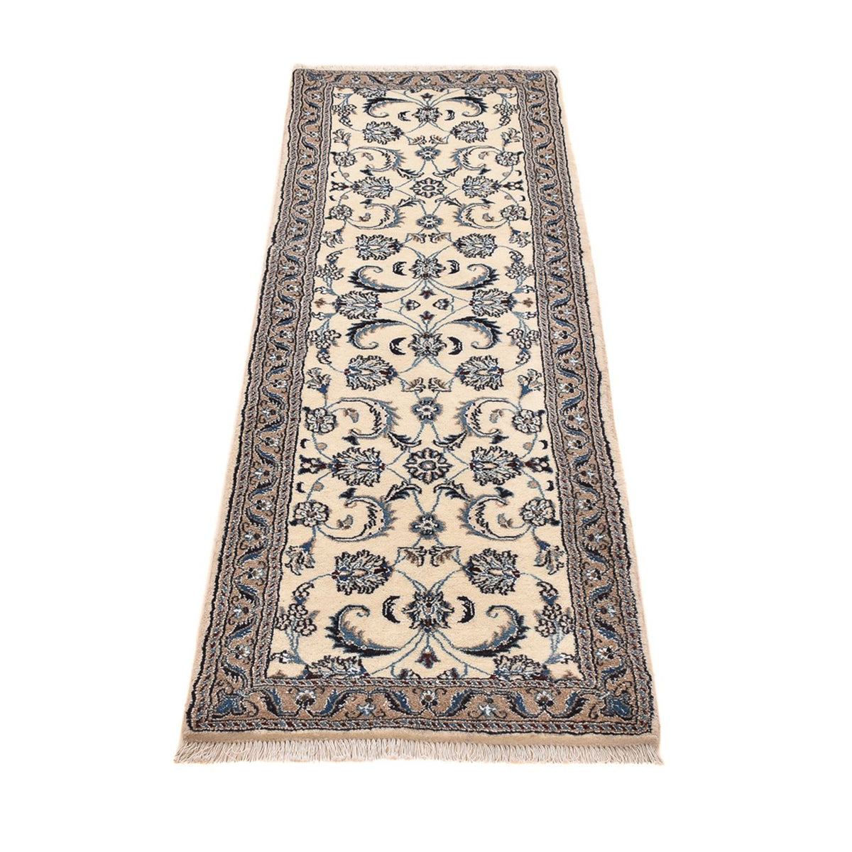 Løber Persisk tæppe - Nain - Royal - 195 x 58 cm - creme