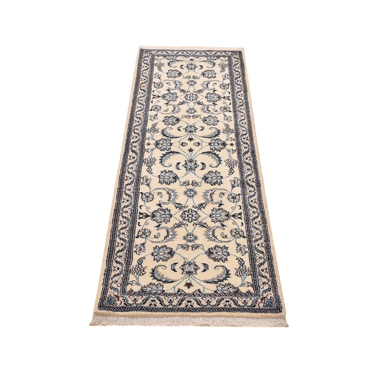 Løber Persisk tæppe - Nain - Royal - 192 x 60 cm - creme