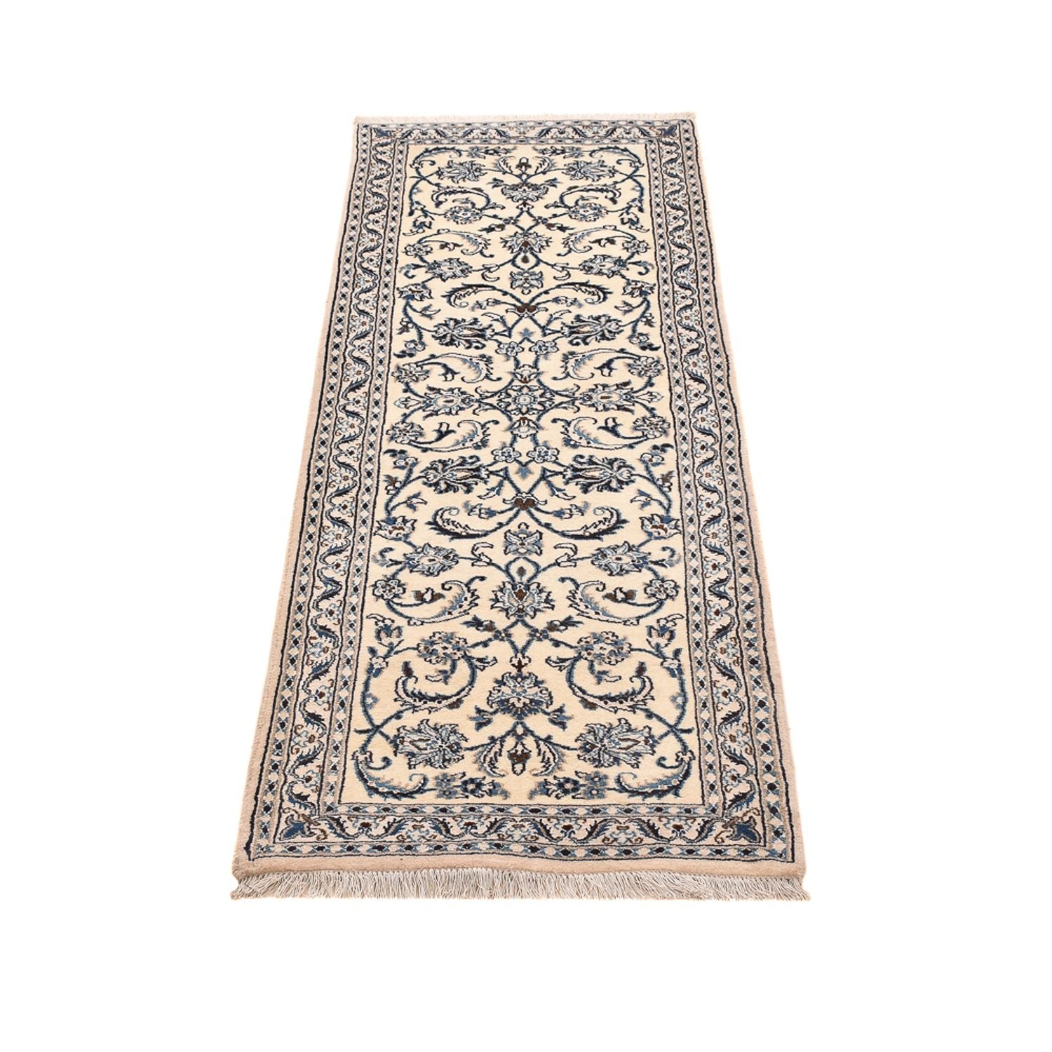 Løber Persisk tæppe - Nain - Royal - 192 x 61 cm - creme