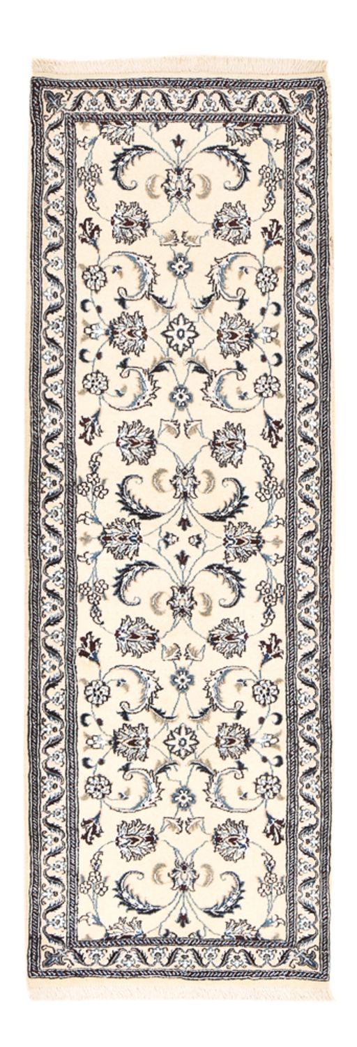 Løber Persisk tæppe - Nain - Royal - 202 x 63 cm - creme