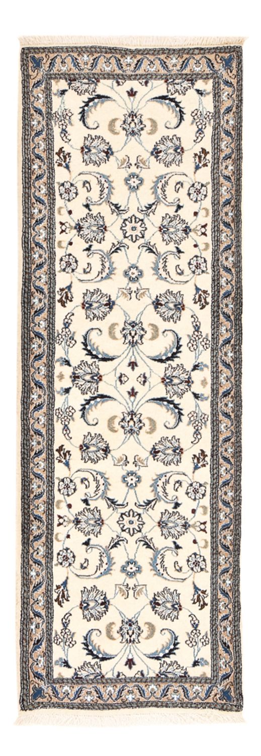 Løber Persisk tæppe - Nain - Royal - 185 x 61 cm - creme