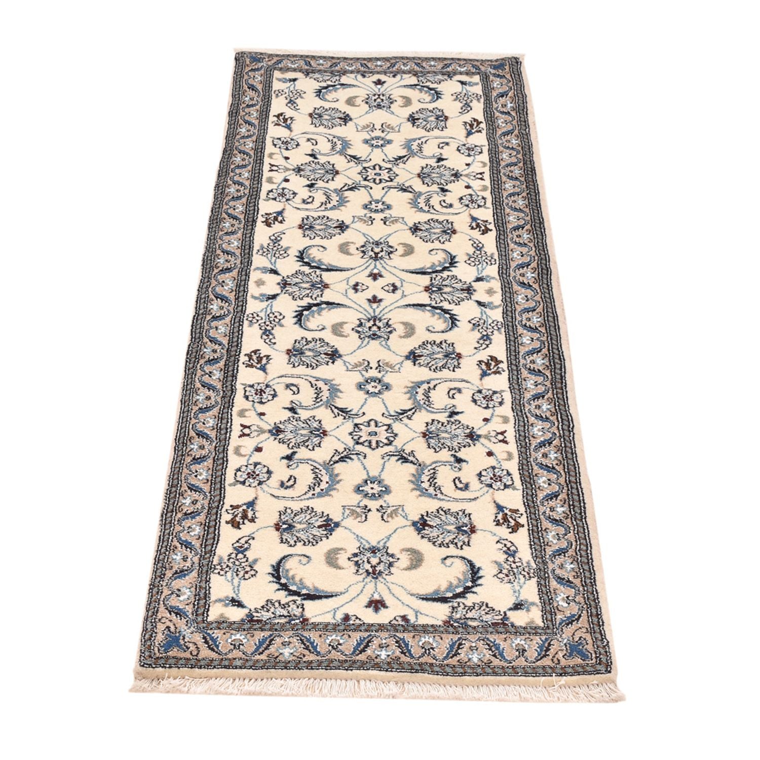 Løber Persisk tæppe - Nain - Royal - 185 x 61 cm - creme