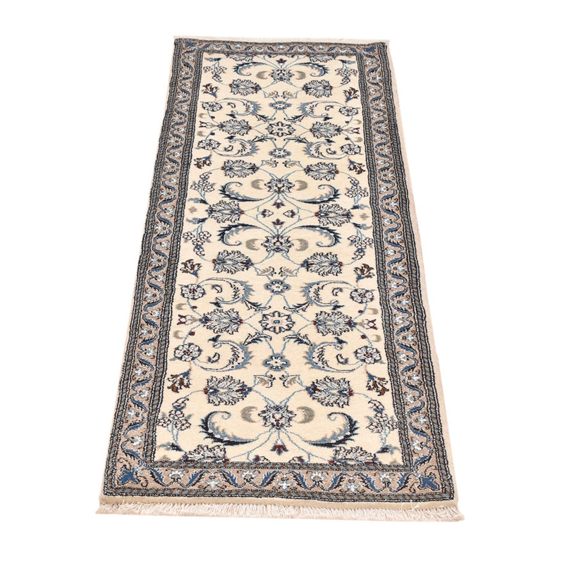 Løber Persisk tæppe - Nain - Royal - 185 x 61 cm - creme