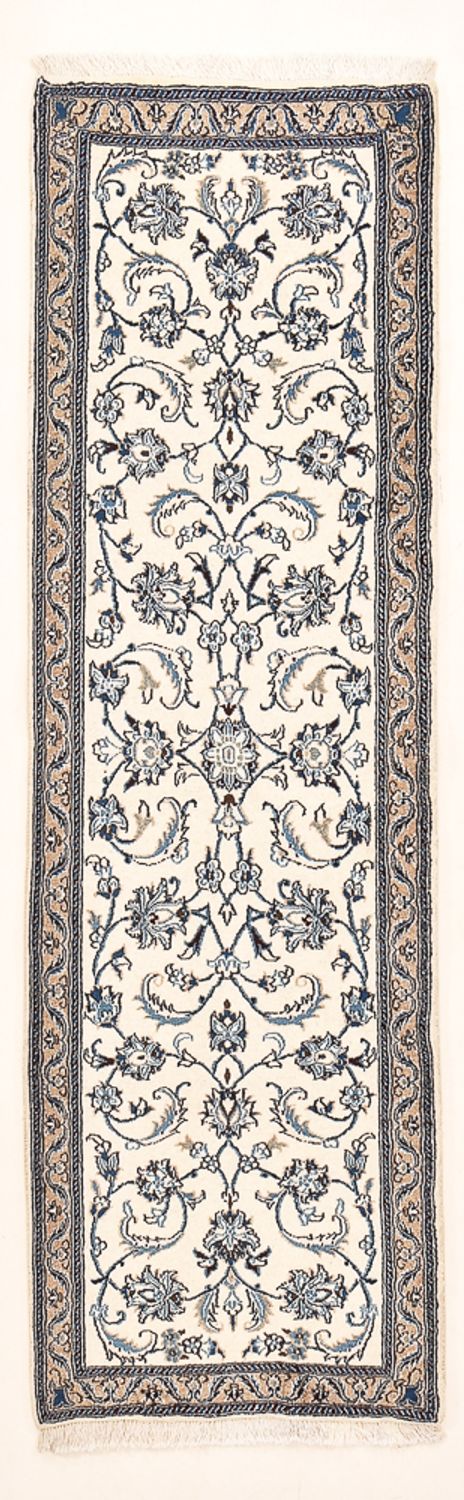 Løber Persisk tæppe - Nain - Royal - 190 x 60 cm - creme
