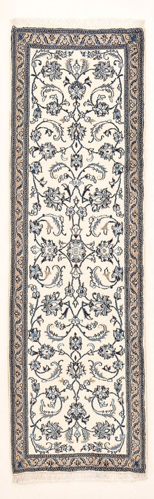 Løber Persisk tæppe - Nain - Royal - 190 x 60 cm - creme