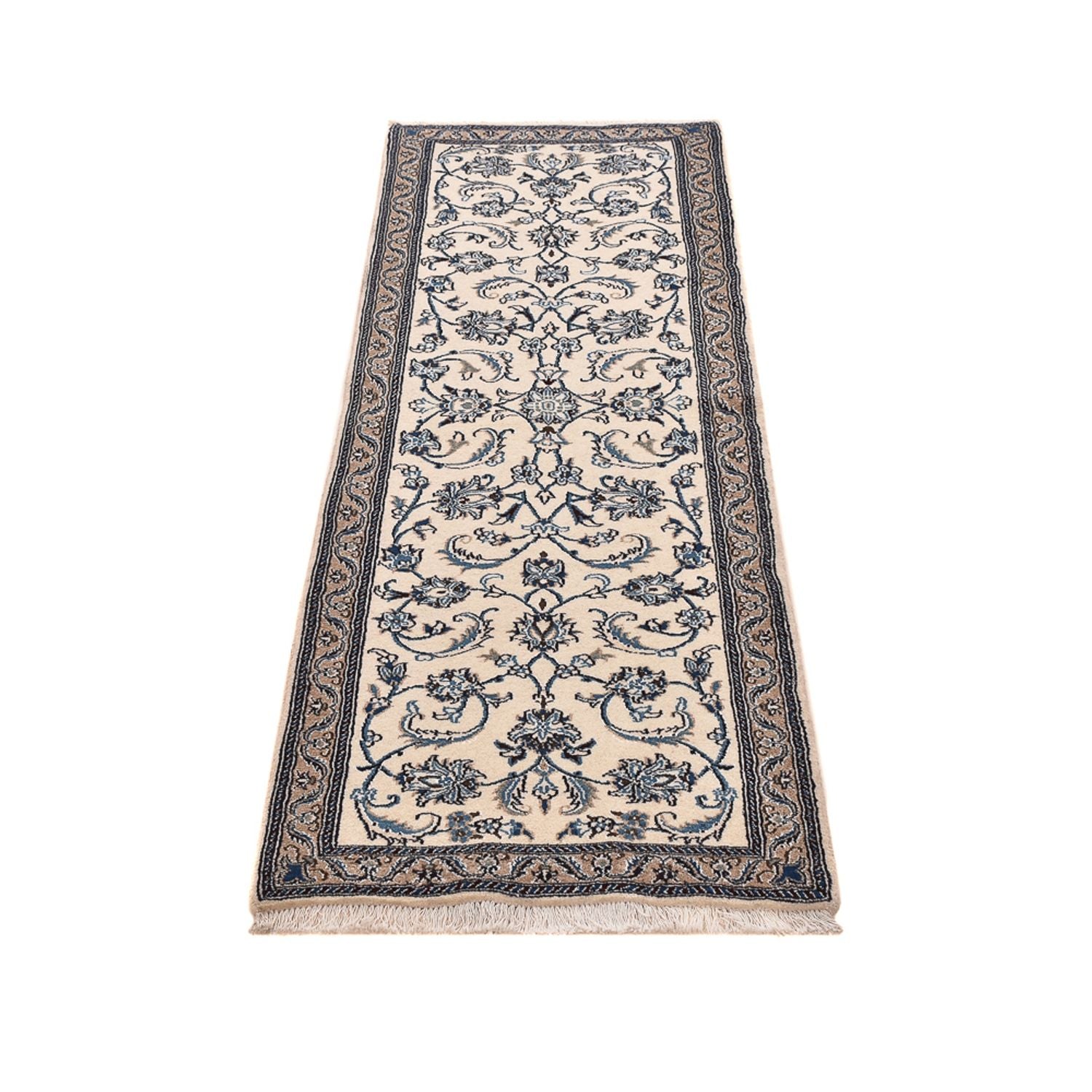 Løber Persisk tæppe - Nain - Royal - 190 x 60 cm - creme