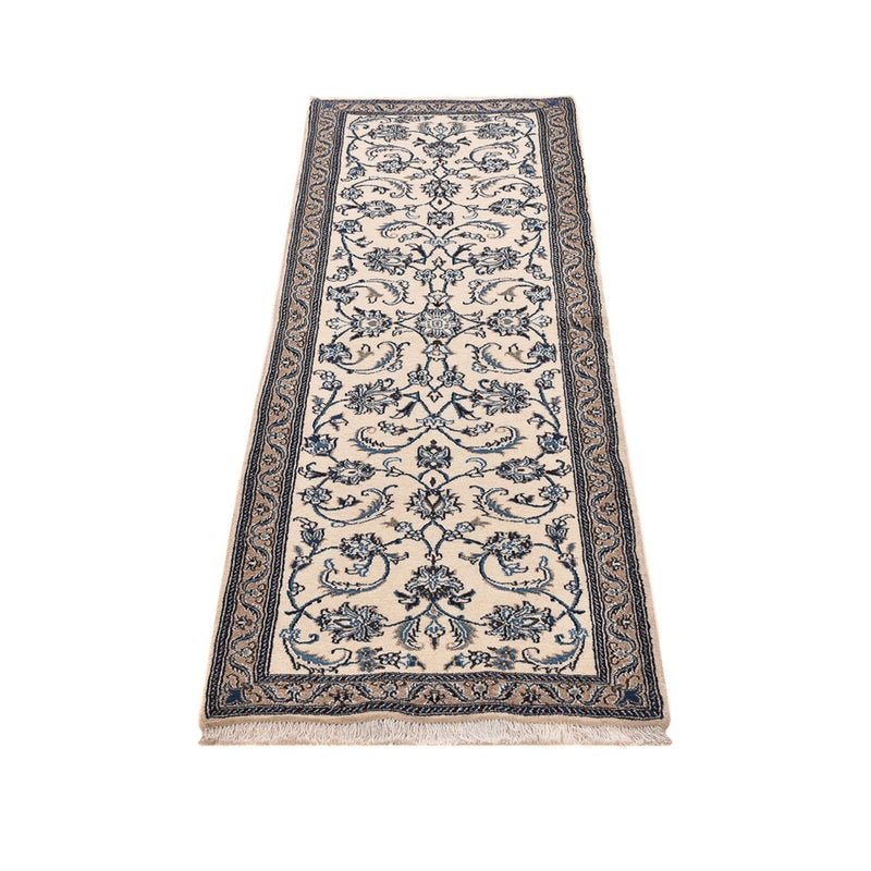 Løber Persisk tæppe - Nain - Royal - 190 x 60 cm - creme