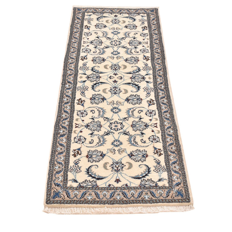 Løber Persisk tæppe - Nain - Royal - 188 x 60 cm - creme