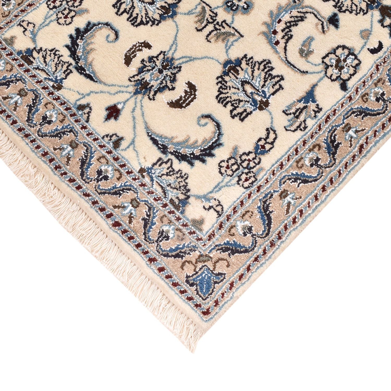 Løber Persisk tæppe - Nain - Royal - 198 x 59 cm - creme