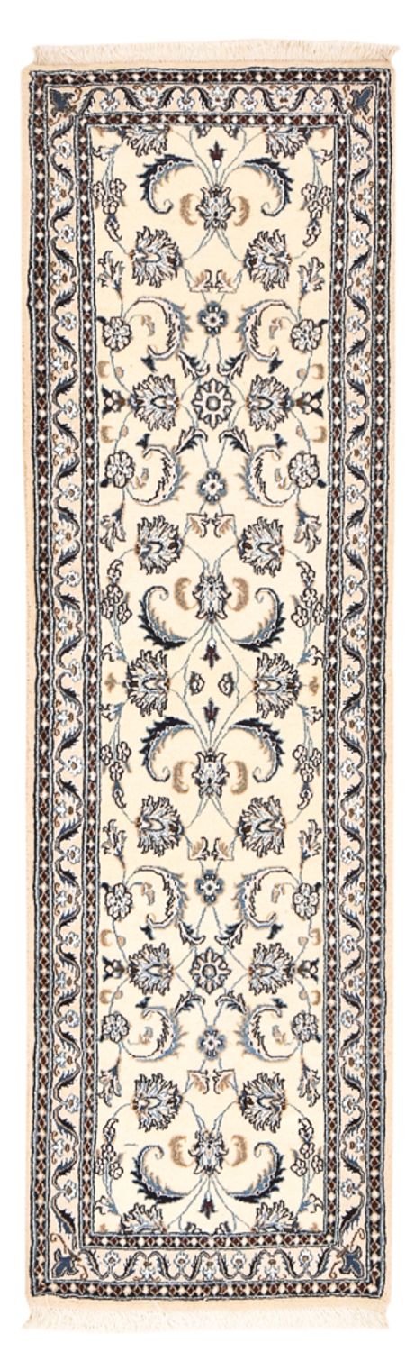 Løber Persisk tæppe - Nain - Royal - 195 x 57 cm - creme