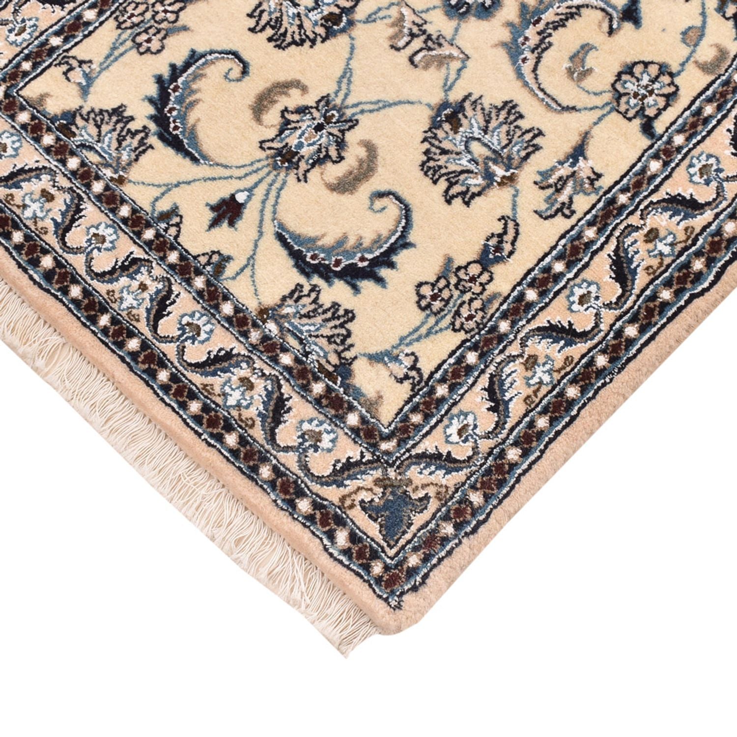 Løber Persisk tæppe - Nain - Royal - 195 x 57 cm - creme