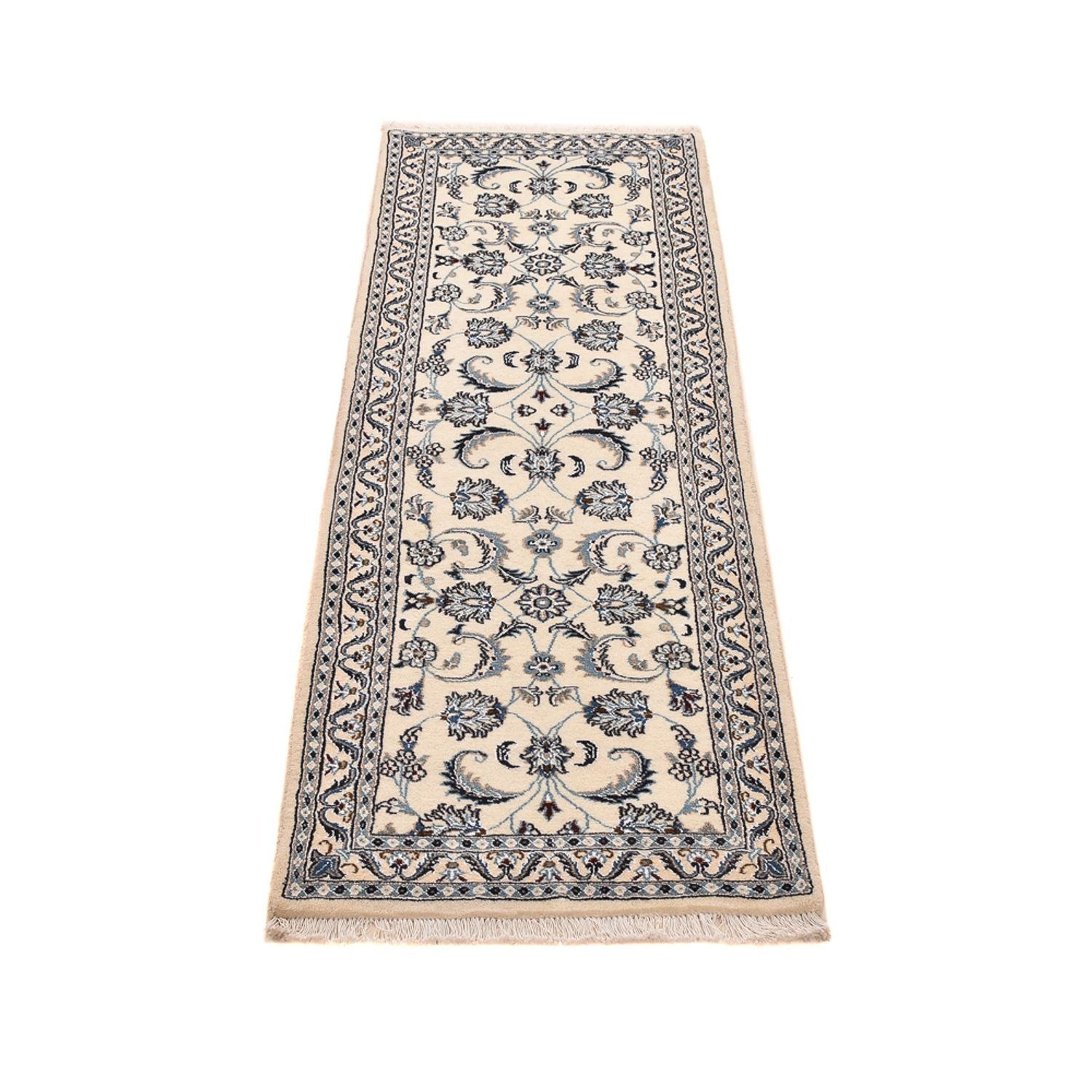 Løber Persisk tæppe - Nain - Royal - 192 x 58 cm - creme
