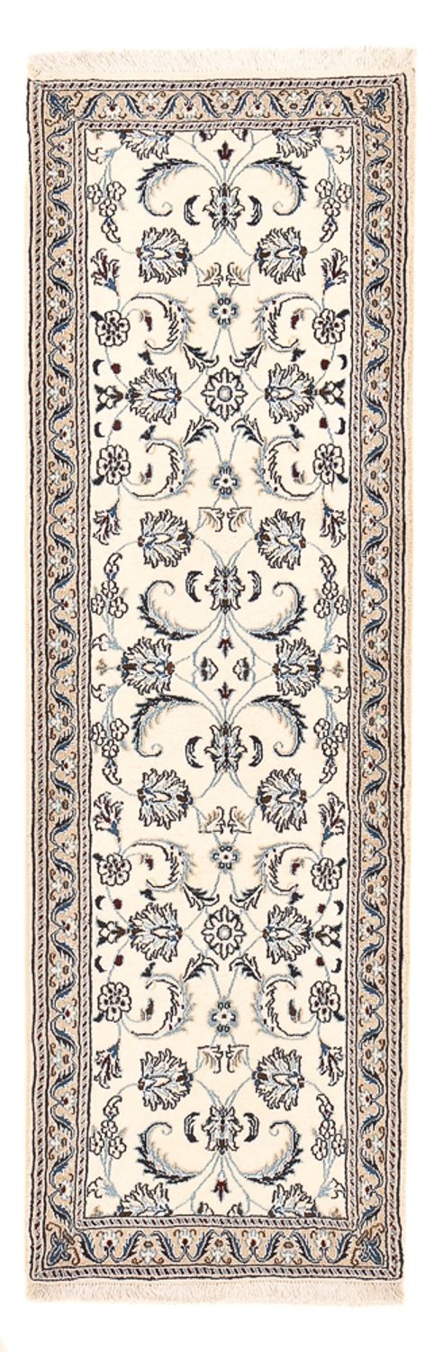 Løber Persisk tæppe - Nain - Royal - 193 x 62 cm - creme