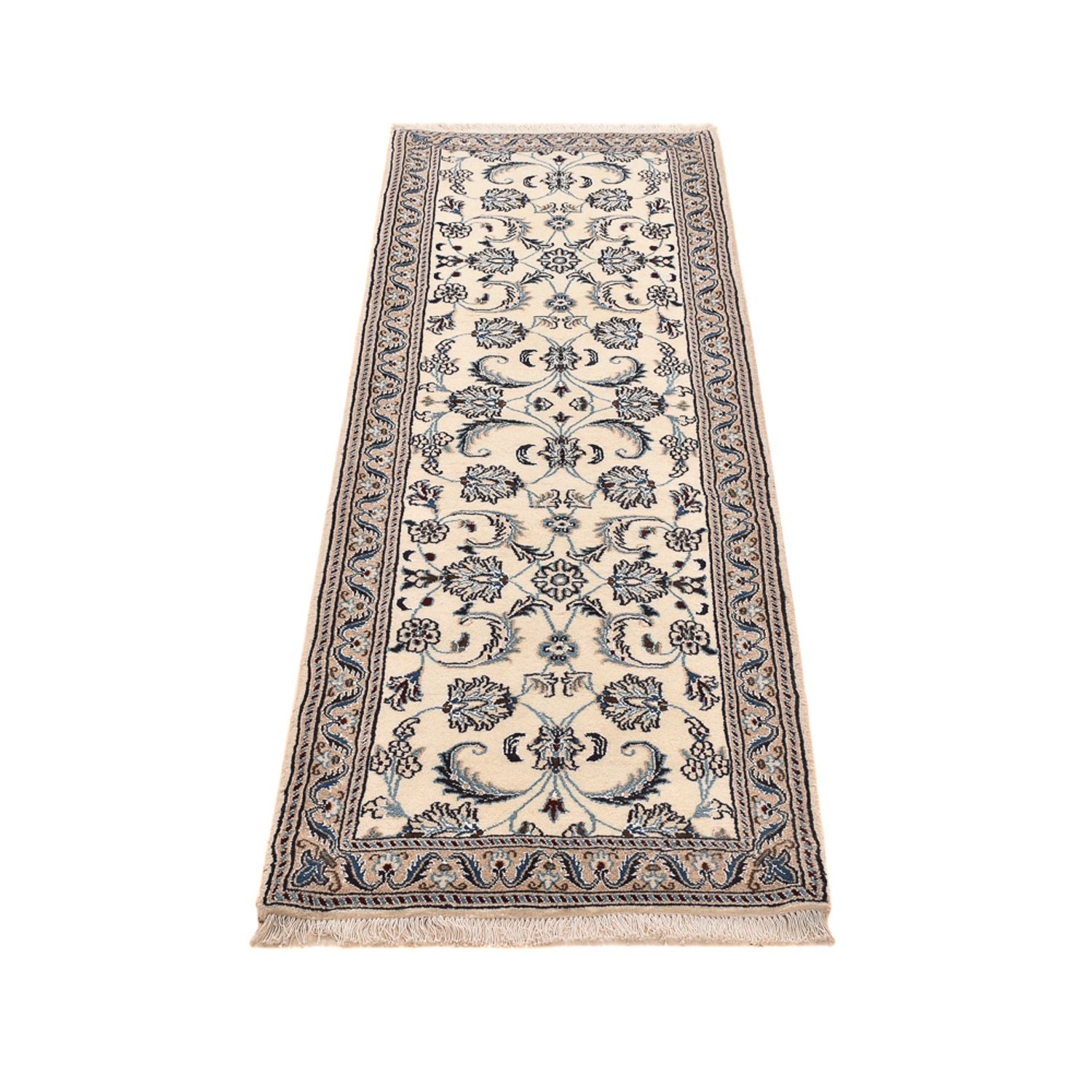 Løber Persisk tæppe - Nain - Royal - 193 x 62 cm - creme