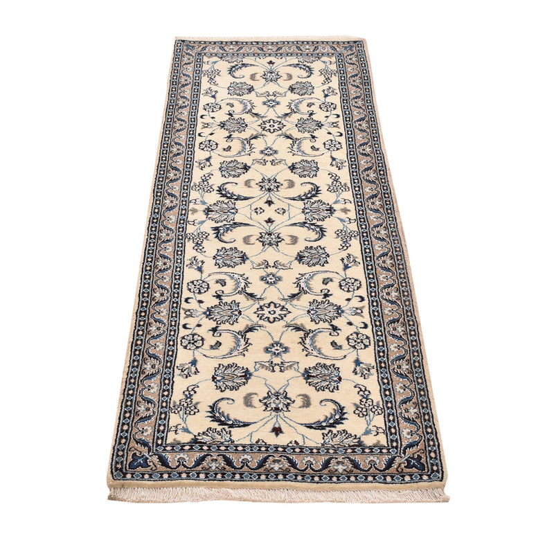 Løber Persisk tæppe - Nain - Royal - 197 x 64 cm - creme