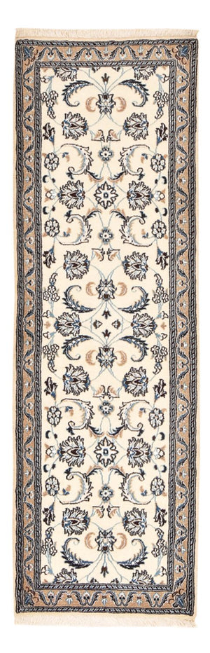 Løber Persisk tæppe - Nain - Royal - 202 x 63 cm - creme