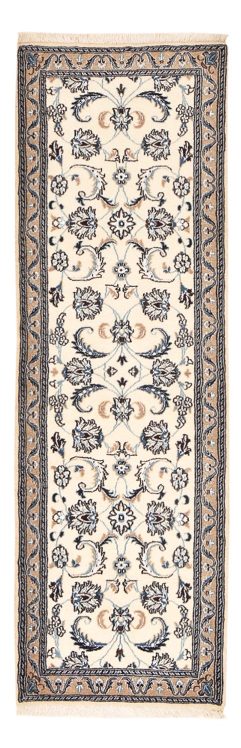 Løber Persisk tæppe - Nain - Royal - 202 x 63 cm - creme