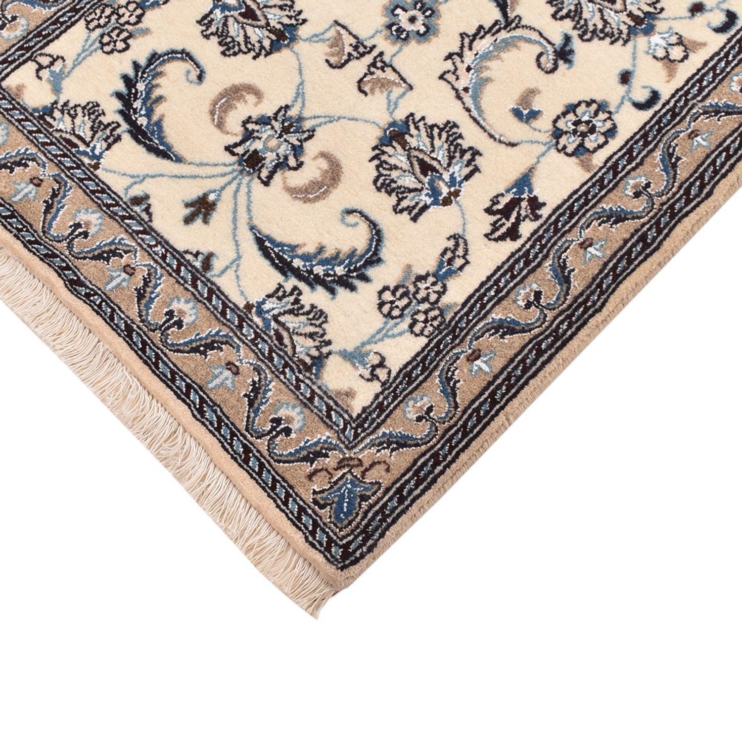 Løber Persisk tæppe - Nain - Royal - 202 x 63 cm - creme