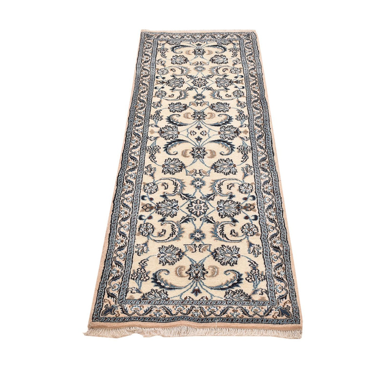 Løber Persisk tæppe - Nain - Royal - 198 x 58 cm - creme