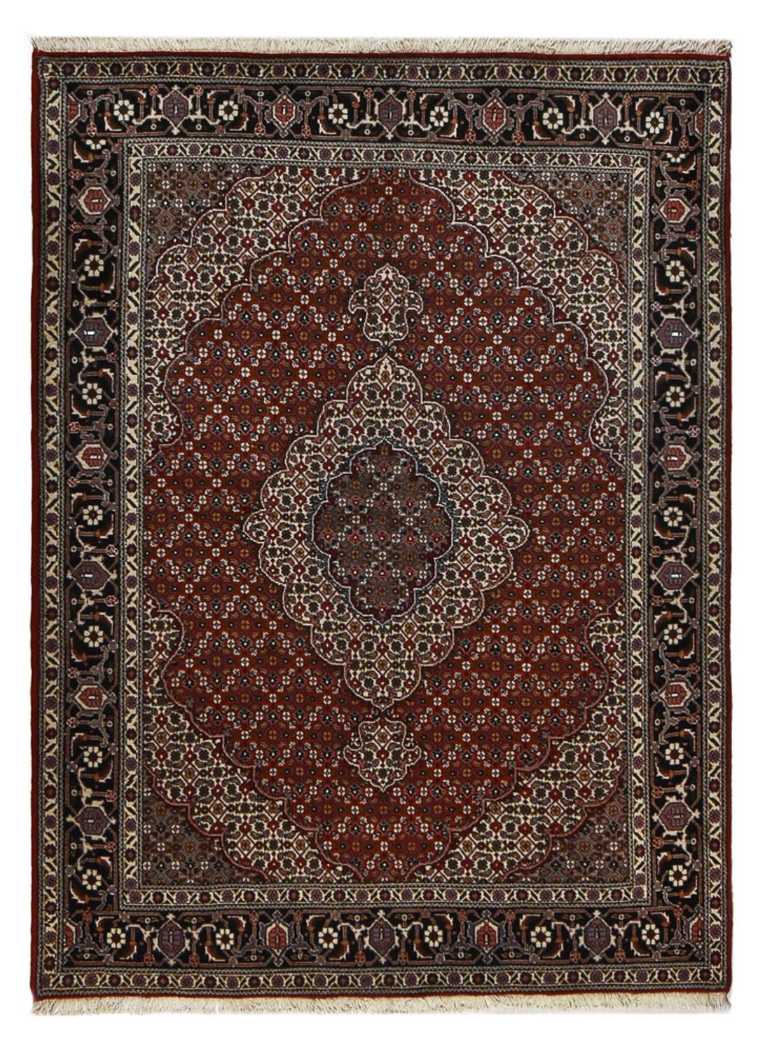 Persisk tæppe - Tabriz - Royal - 200 x 150 cm - mørkerød