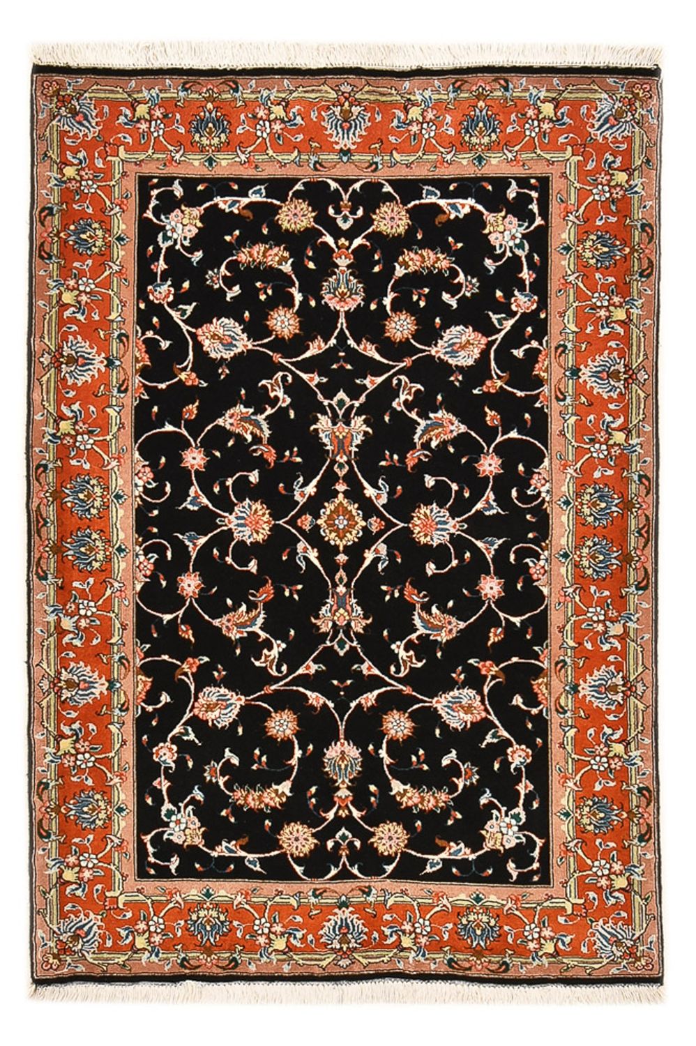 Persisk tæppe - Tabriz - Royal - 150 x 102 cm - mørkeblå