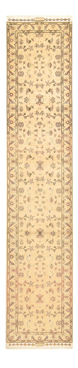Løber Persisk tæppe - Tabriz - Royal - 378 x 78 cm - beige