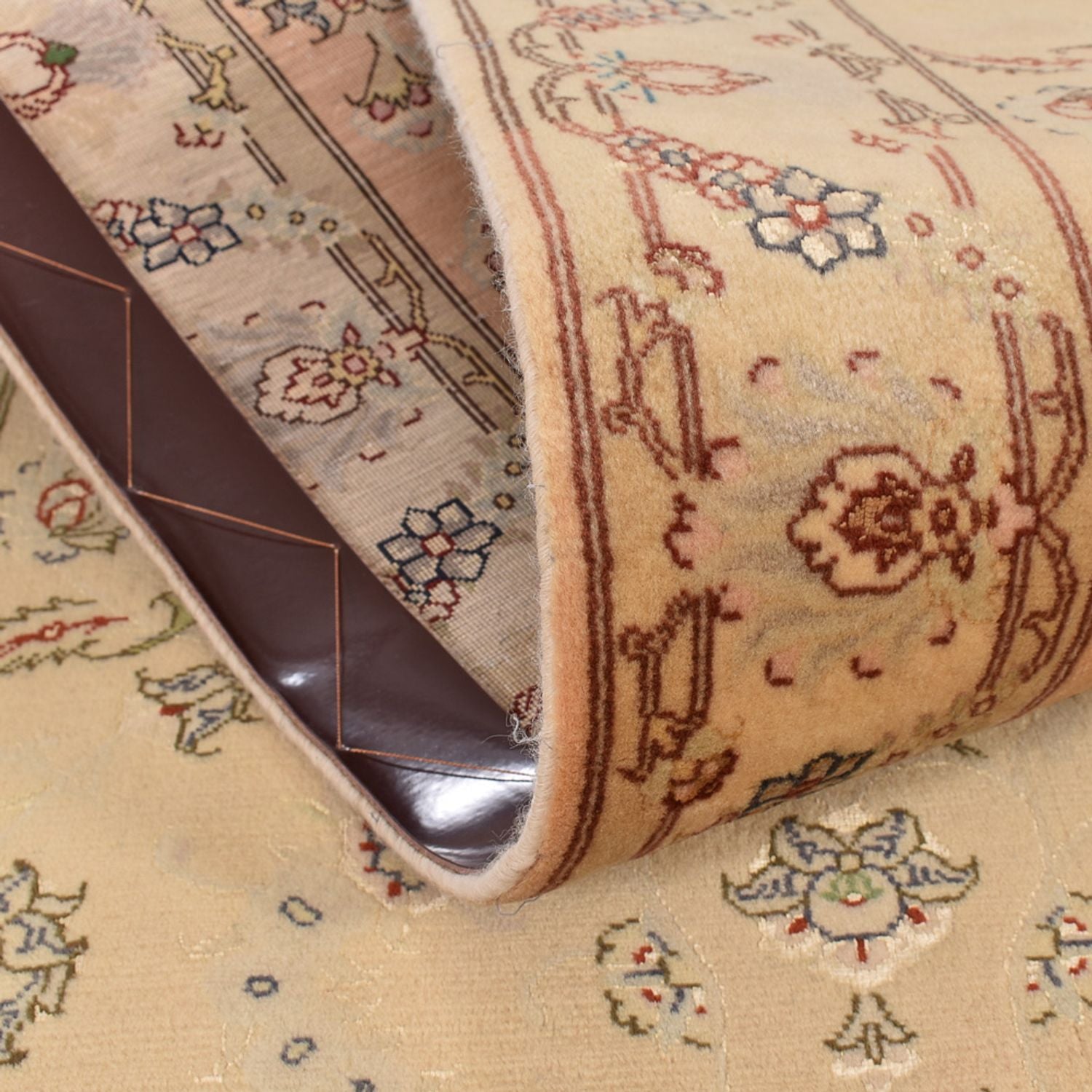 Løber Persisk tæppe - Tabriz - Royal - 378 x 78 cm - beige