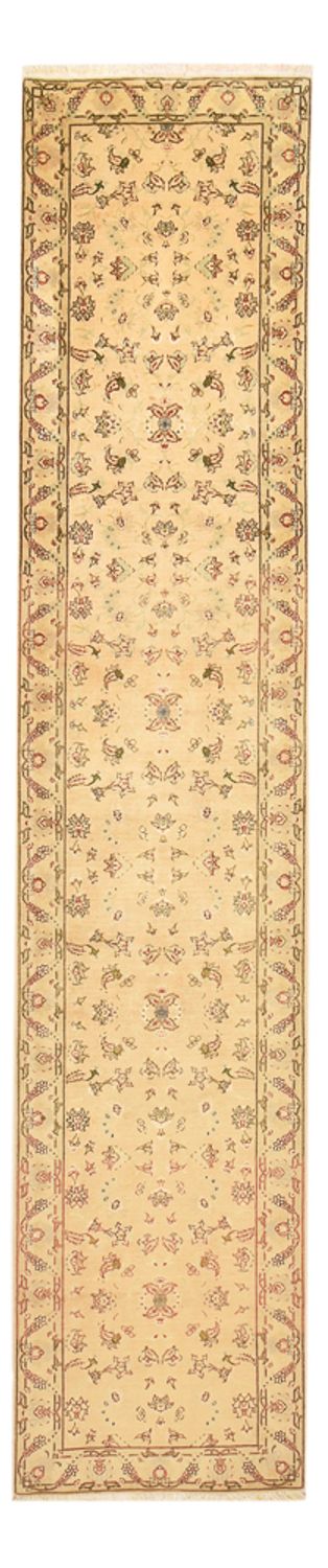Løber Persisk tæppe - Tabriz - Royal - 376 x 80 cm - guld