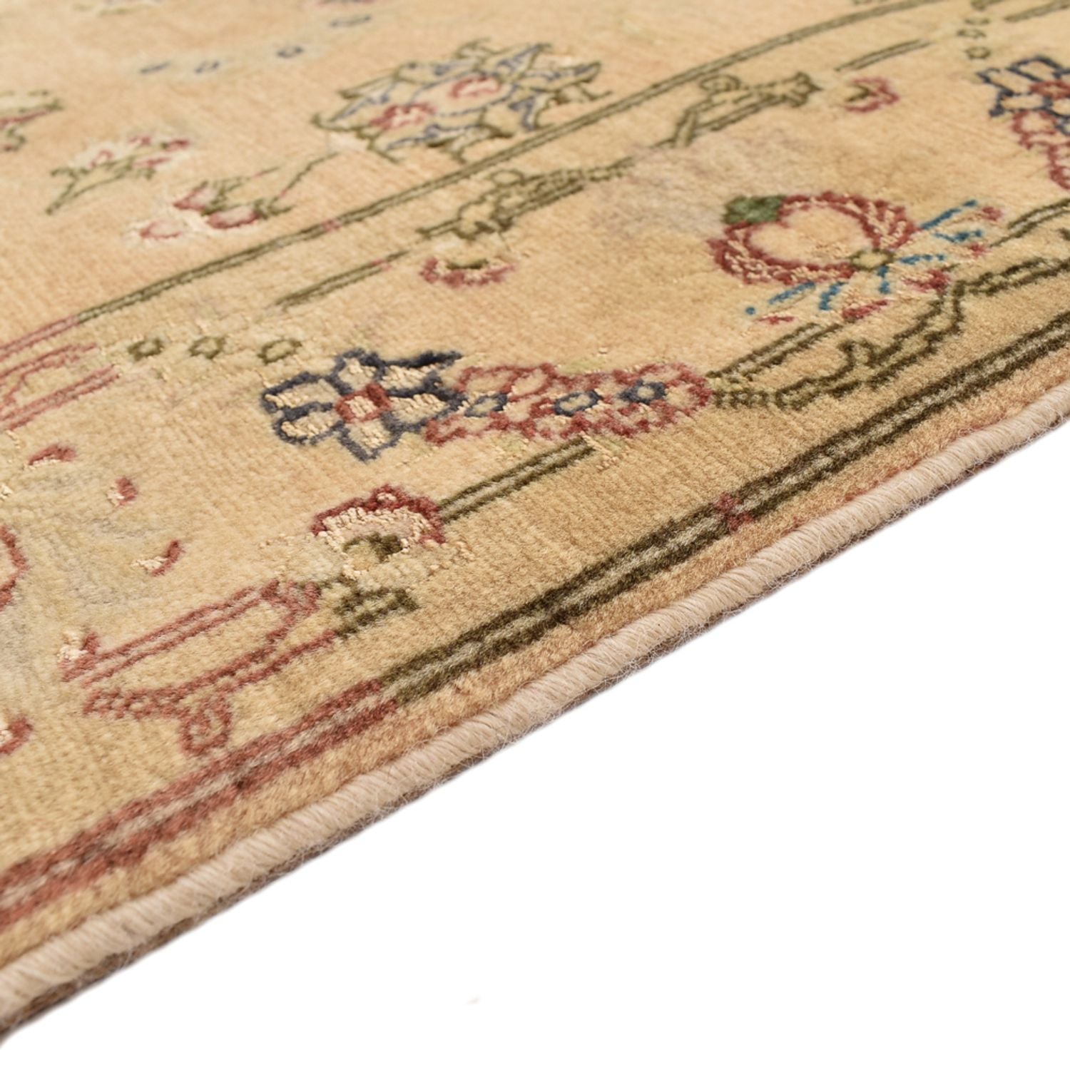 Løber Persisk tæppe - Tabriz - Royal - 376 x 80 cm - guld