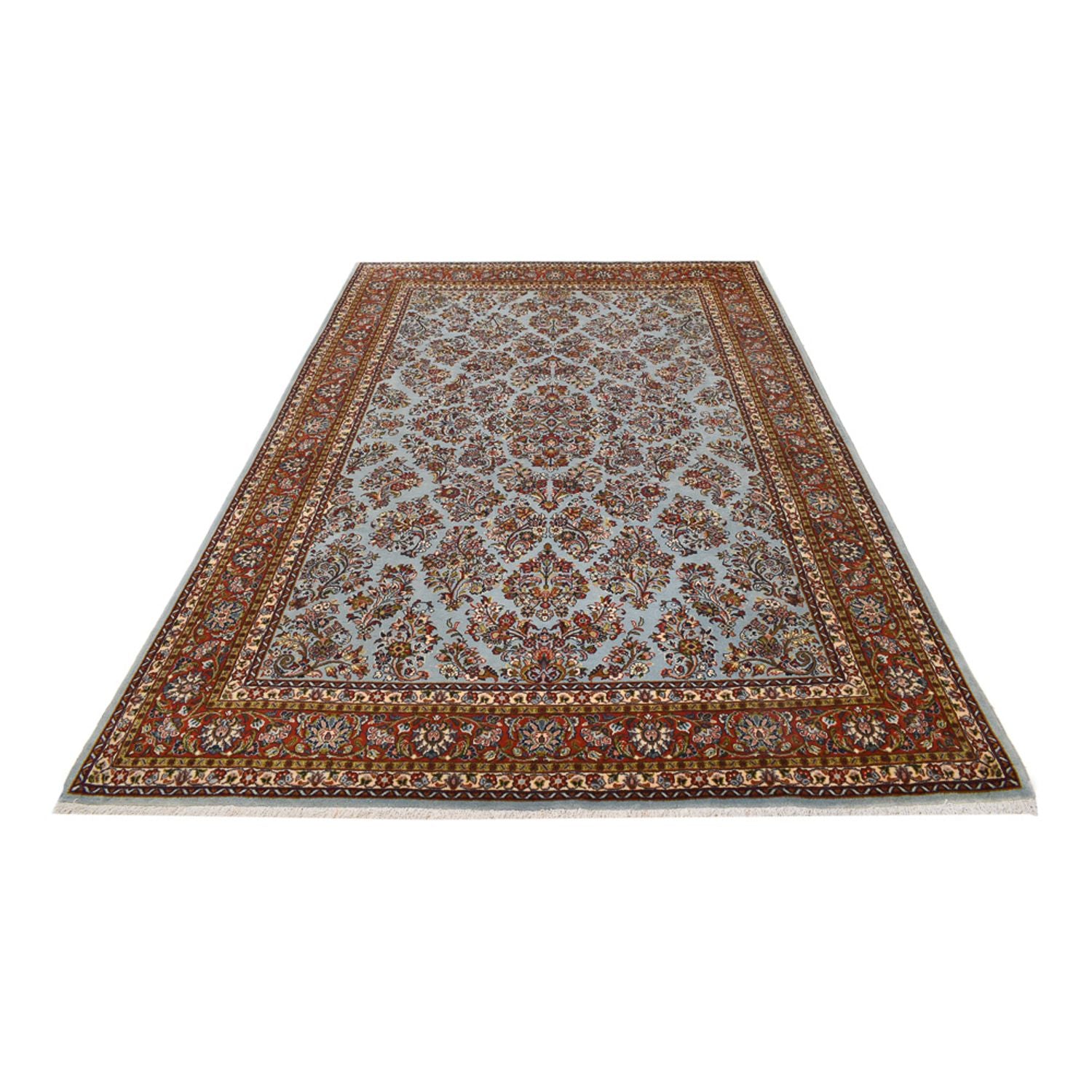 Persisk tæppe - Classic - 300 x 205 cm - lyseblå