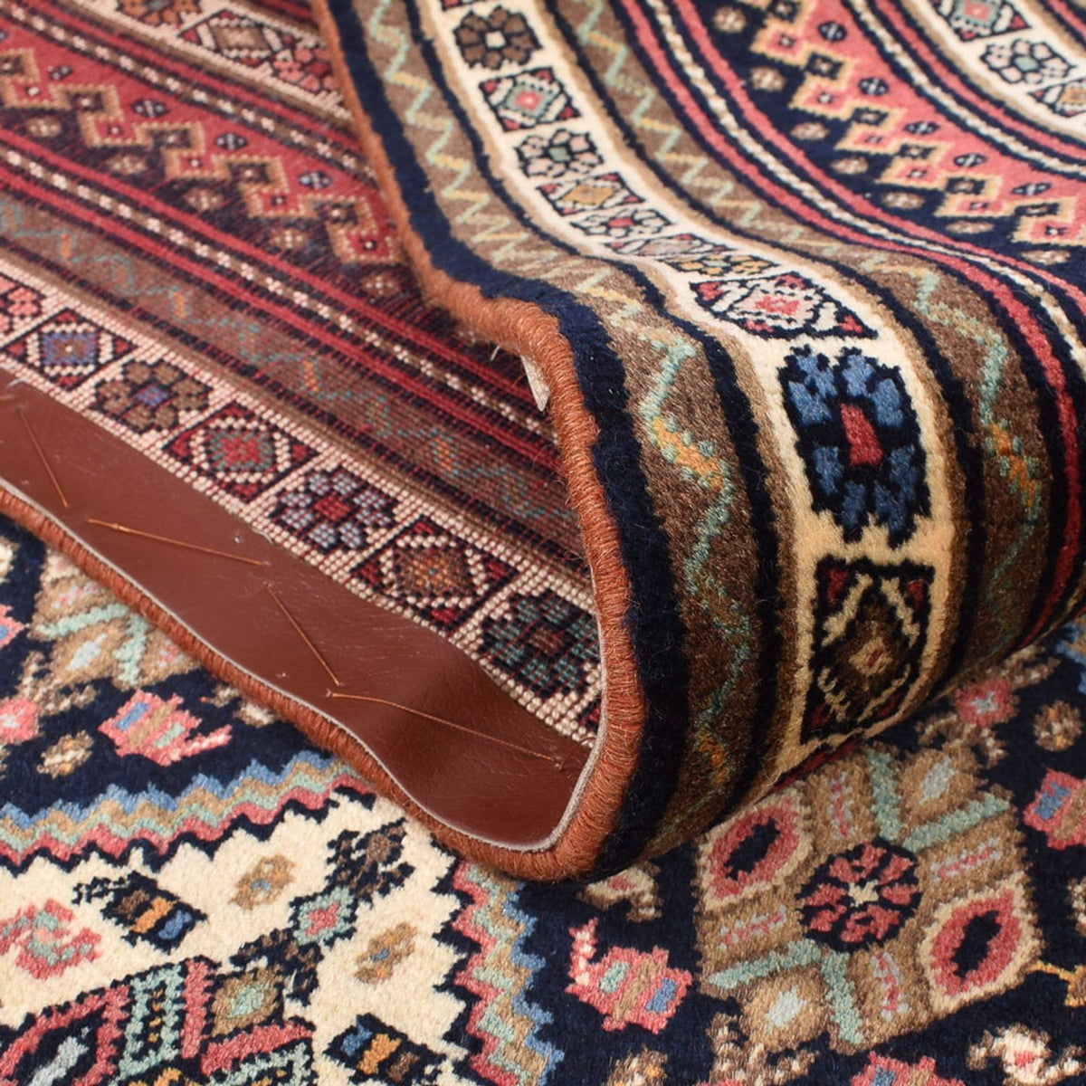 Persisk tæppe - Nomadisk - 253 x 185 cm - lysrød