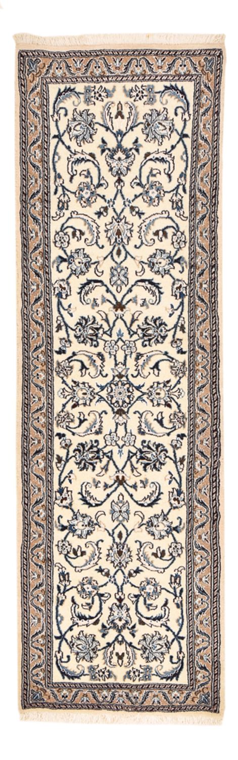 Løber Persisk tæppe - Nain - Royal - 195 x 60 cm - creme