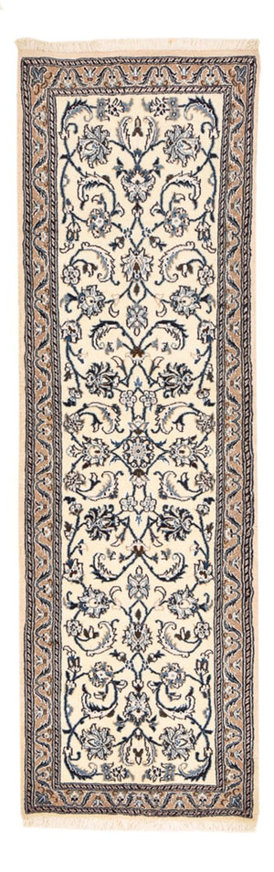 Løber Persisk tæppe - Nain - Royal - 195 x 60 cm - creme