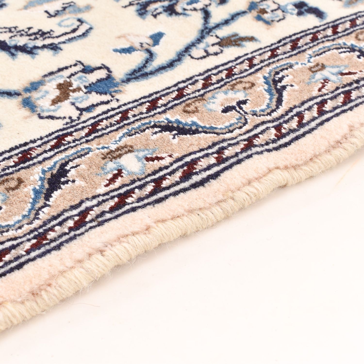Løber Persisk tæppe - Nain - Royal - 195 x 60 cm - creme