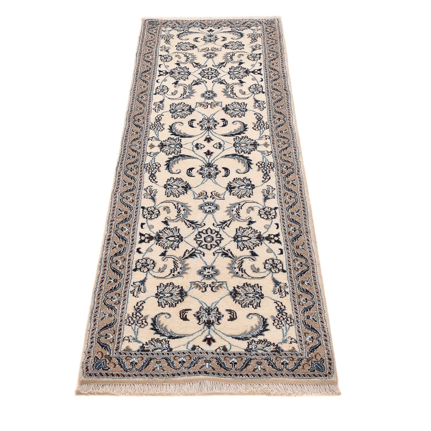 Løber Persisk tæppe - Nain - Royal - 192 x 57 cm - creme