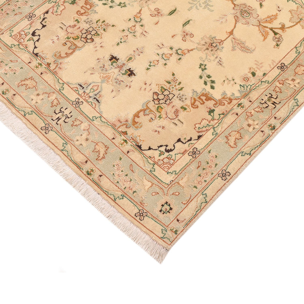 Løber Persisk tæppe - Tabriz - Royal - 205 x 81 cm - beige