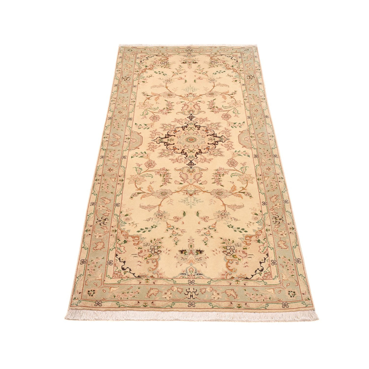 Løber Persisk tæppe - Tabriz - Royal - 205 x 81 cm - beige