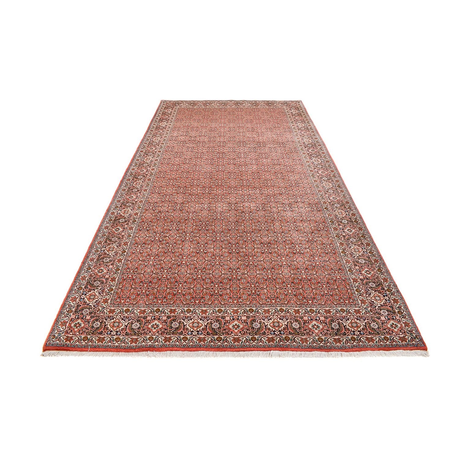 Persisk tæppe - Bijar særlig form  - 393 x 205 cm - rust