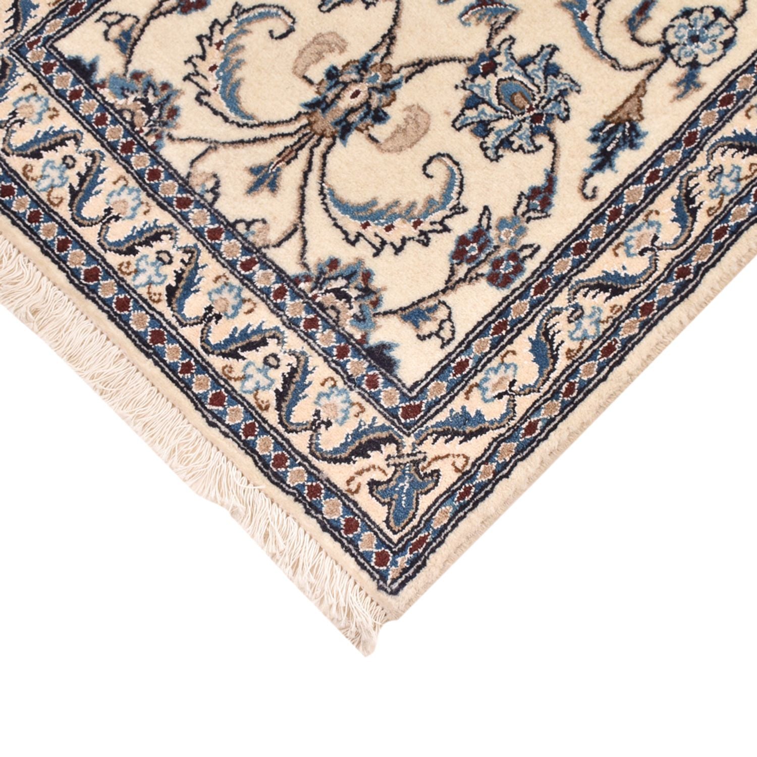 Løber Persisk tæppe - Nain - Royal - 204 x 58 cm - creme