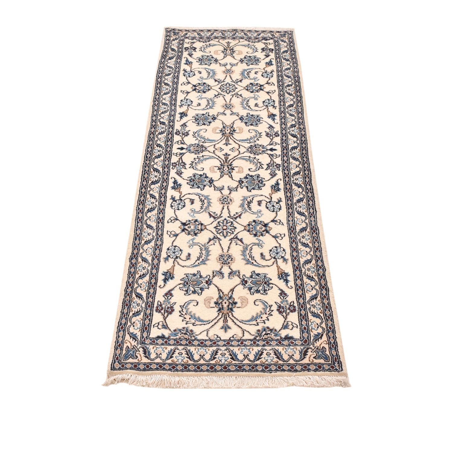 Løber Persisk tæppe - Nain - Royal - 204 x 58 cm - creme