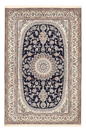 Persisk tæppe - Nain - Premium - 198 x 131 cm - mørkeblå