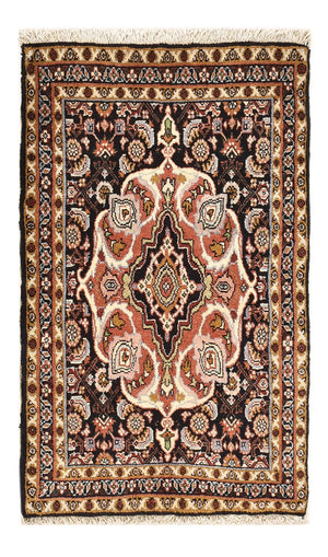 Persisk tæppe - Bijar - 70 x 50 cm - mørk beige