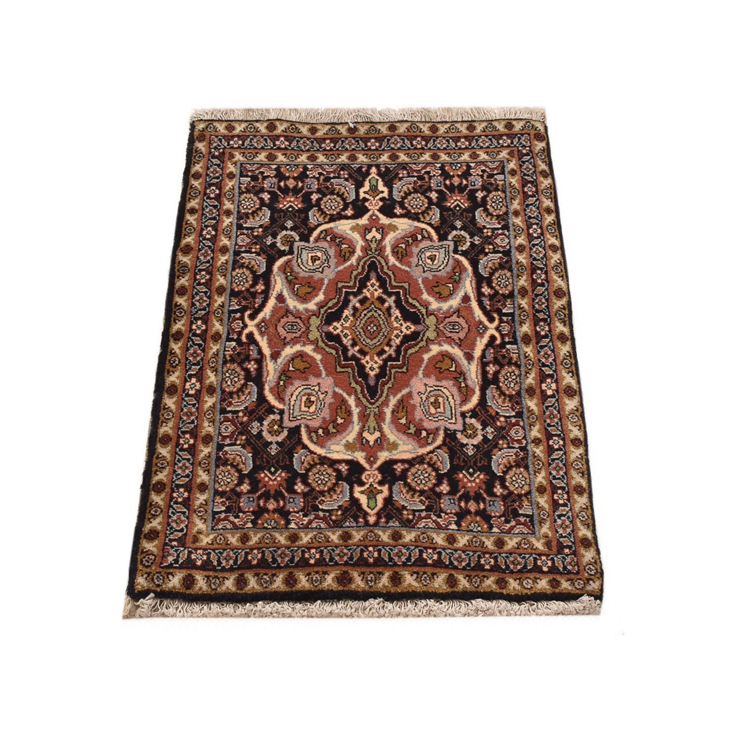 Persisk tæppe - Bijar - 70 x 50 cm - mørk beige