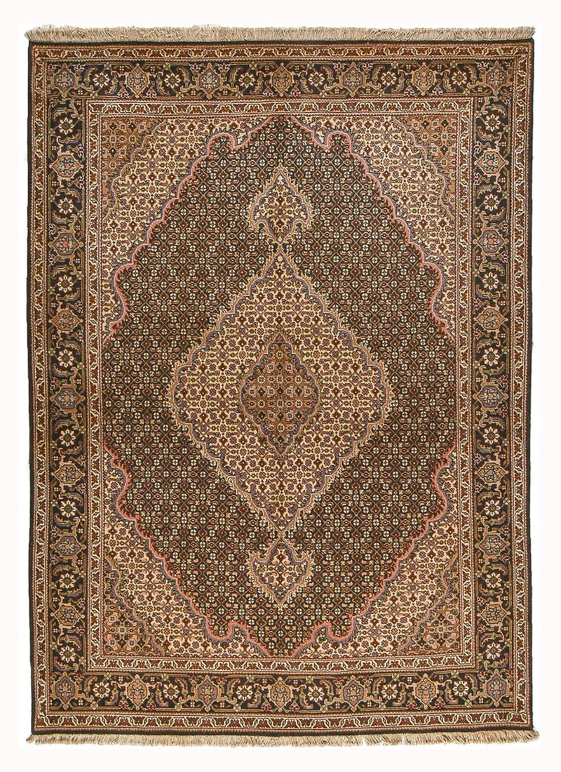 Persisk tæppe - Tabriz - Royal - 210 x 151 cm - mørkebrun