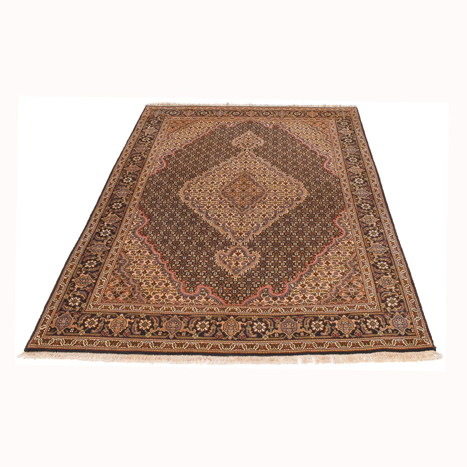 Persisk tæppe - Tabriz - Royal - 210 x 151 cm - mørkebrun